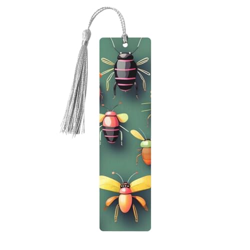 Insekten-Atlas-Lesezeichen, Holz-Lesezeichen für Buchliebhaber, handgefertigtes Holz-Lesezeichen mit Quaste, Lesezeichen, Ornament, Geschenkanhänger, Etiketten für Basteldekorationen Insekten-Atlas-Lesezeichen, Holz-Lesezeichen für Buchliebhaber, handgefertigtes Holz-Lesezeichen mit Quaste, Lesezeichen, Ornament, Geschenkanhänger, Etiketten für Basteldekorationen von HCBPWVQA