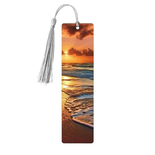 Lesezeichen für Abend-, Strand-, Meerwasser, Holz-Lesezeichen für Buchliebhaber, handgefertigtes Holz-Lesezeichen mit Quaste, Lesezeichen, Ornament, Geschenkanhänger, Etiketten für Basteldekorationen Lesezeichen für Abend-, Strand-, Meerwasser, Holz-Lesezeichen für Buchliebhaber, handgefertigtes Holz-Lesezeichen mit Quaste, Lesezeichen, Ornament, Geschenkanhänger, Etiketten für Basteldekorationen von HCBPWVQA