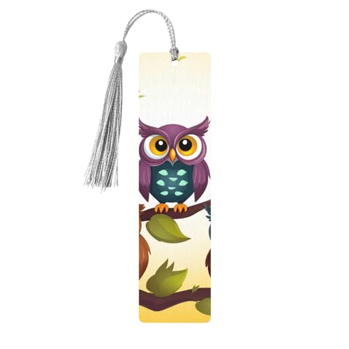 Lesezeichen mit Eulen, Vögeln, Holz-Lesezeichen für Buchliebhaber, handgefertigtes Holz-Lesezeichen mit Quaste, Lesezeichen, Ornament, Geschenkanhänger, Etiketten für Basteldekorationen Lesezeichen mit Eulen, Vögeln, Holz-Lesezeichen für Buchliebhaber, handgefertigtes Holz-Lesezeichen mit Quaste, Lesezeichen, Ornament, Geschenkanhänger, Etiketten für Basteldekorationen von HCBPWVQA