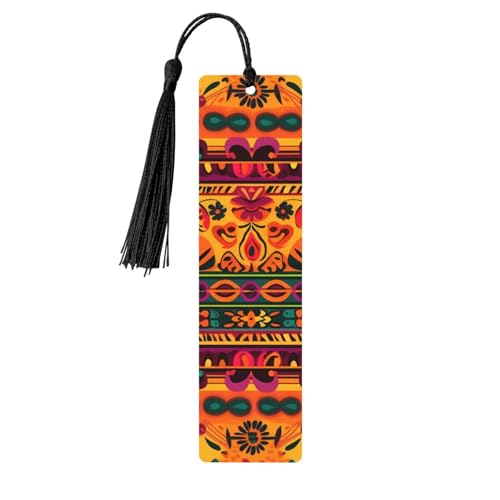 Mexikanische Volkskunst Boho Lesezeichen, Holz-Lesezeichen für Buchliebhaber, handgefertigtes Holz-Lesezeichen mit Quaste, Lesezeichen, Ornament, Geschenkanhänger, Etiketten für Basteldekorationen Mexikanische Volkskunst Boho Lesezeichen, Holz-Lesezeichen für Buchliebhaber, handgefertigtes Holz-Lesezeichen mit Quaste, Lesezeichen, Ornament, Geschenkanhänger, Etiketten für Basteldekorationen von HCBPWVQA