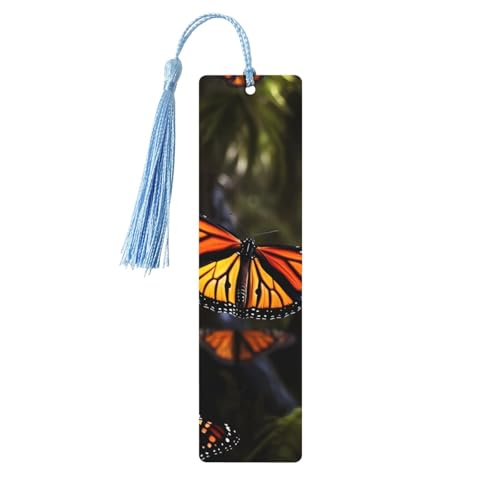 Monarch Schmetterlinge Lesezeichen, Holz-Lesezeichen für Buchliebhaber, handgefertigtes Holz-Lesezeichen mit Quaste, Lesezeichen, Ornament, Geschenkanhänger, Etiketten für Basteldekorationen Monarch Schmetterlinge Lesezeichen, Holz-Lesezeichen für Buchliebhaber, handgefertigtes Holz-Lesezeichen mit Quaste, Lesezeichen, Ornament, Geschenkanhänger, Etiketten für Basteldekorationen von HCBPWVQA