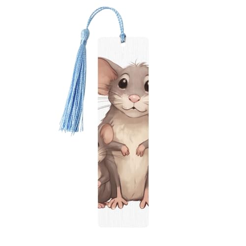 Ratten Lesezeichen, Holz-Lesezeichen für Buchliebhaber, handgefertigtes Holz-Lesezeichen mit Quaste, Lesezeichen, Lesezeichen, Ornament, Geschenkanhänger, Etiketten für Basteldekorationen Ratten Lesezeichen, Holz-Lesezeichen für Buchliebhaber, handgefertigtes Holz-Lesezeichen mit Quaste, Lesezeichen, Lesezeichen, Ornament, Geschenkanhänger, Etiketten für Basteldekorationen von HCBPWVQA