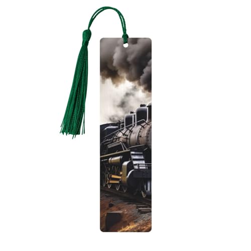 Steam Train Lesezeichen, Holz-Lesezeichen für Buchliebhaber, handgefertigtes Holz-Lesezeichen mit Quaste, Lesezeichen, Ornament, Geschenkanhänger, Etiketten für Basteldekorationen Steam Train Lesezeichen, Holz-Lesezeichen für Buchliebhaber, handgefertigtes Holz-Lesezeichen mit Quaste, Lesezeichen, Ornament, Geschenkanhänger, Etiketten für Basteldekorationen von HCBPWVQA