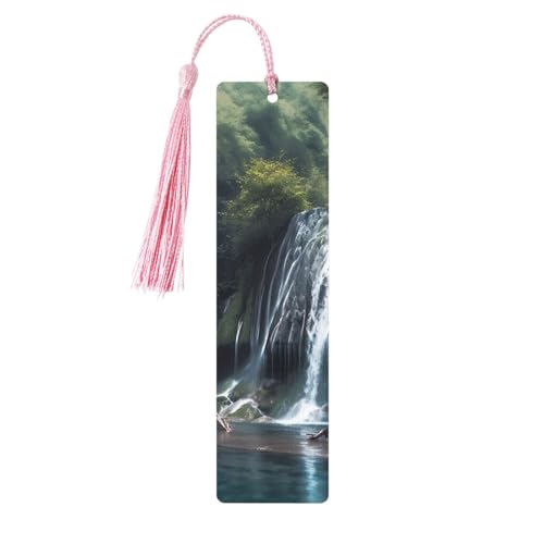 Wasserfall-Lesezeichen, Holz-Lesezeichen für Buchliebhaber, handgefertigtes Holz-Lesezeichen mit Quaste, Lesezeichen, Ornament, Geschenkanhänger, Etiketten für Basteldekorationen Wasserfall-Lesezeichen, Holz-Lesezeichen für Buchliebhaber, handgefertigtes Holz-Lesezeichen mit Quaste, Lesezeichen, Ornament, Geschenkanhänger, Etiketten für Basteldekorationen von HCBPWVQA