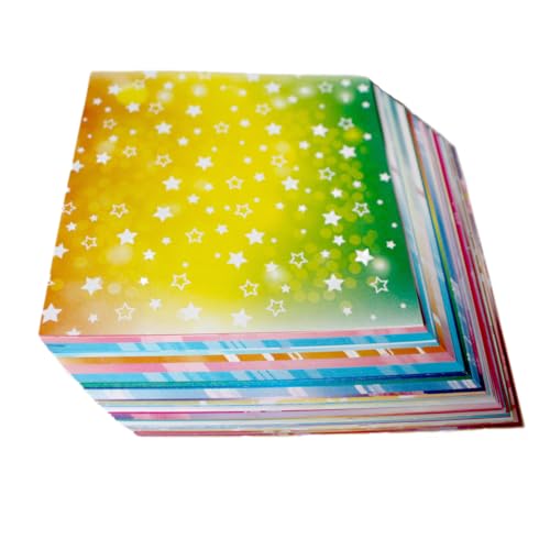 100 Blatt Origami Papier 15x15cm Doppelseitiges Farbiges Quadrate Faltpapier in 12 Bunte Stern Liebe Blumen Muster Origamipapier für DIY Papierhandwerk,Dekoration,Wünsche 100 Blatt Origami Papier 15x15cm Doppelseitiges Farbiges Quadrate Faltpapier in 12 Bunte Stern Liebe Blumen Muster Origamipapier für DIY Papierhandwerk,Dekoration,Wünsche von HCHES