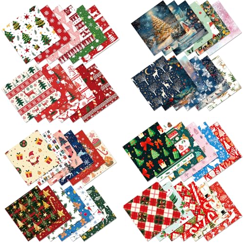 48 Blatt Scrapbook Papier Weihnachten Dekorpapier 15x15cm/6inch Motivpapier Cardstock für Weihnachten Grußkarte Album Scrapbooking Handwerk Deko 48 Blatt Scrapbook Papier Weihnachten Dekorpapier 15x15cm/6inch Motivpapier Cardstock für Weihnachten Grußkarte Album Scrapbooking Handwerk Deko von HCHES