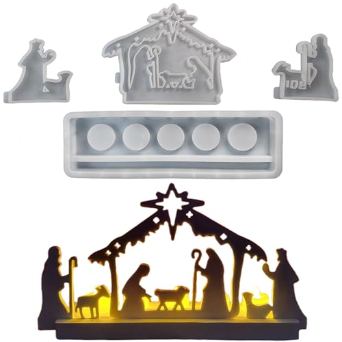 Silikonform Kerzenhalter, Silikon Gießform Kerzenhalter, Gipsformen zum Gießen (Jesus) von HCHZSH123