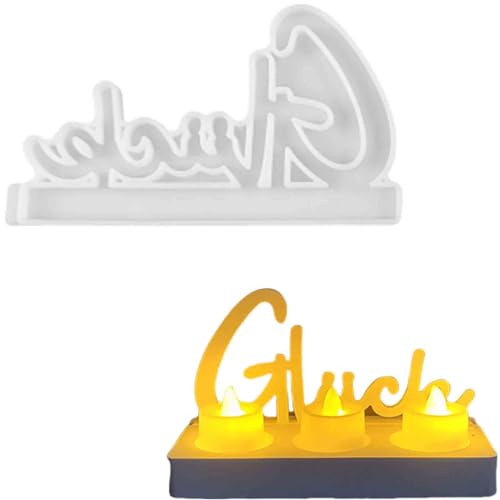 Silikonformen Gießformen Kerzenhalter, Silikon Gießform Zum Gießen (Einsatz - Gluck) von HCHZSH123