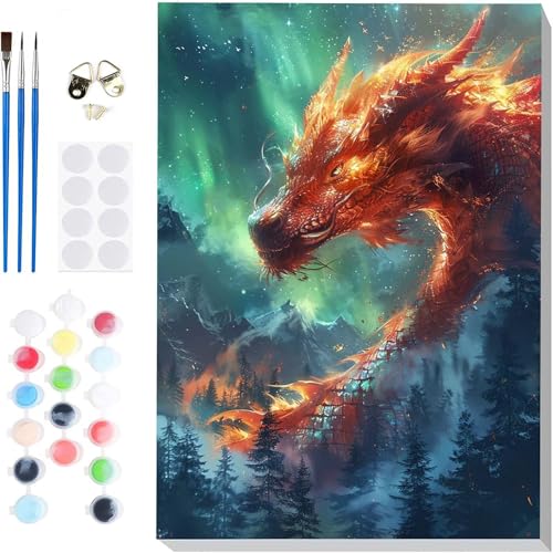 Malen Nach Zahlen Erwachsene Drachen Malen Nach Zahlen Aurora Paint by Numbers DIY Ölgemälde Set mit 3 Pinseln und Acrylfarbe Basteln Erwachsene für Zimmer Wanddeko, Geschenke 100 x 135 cm -hcj250407 Malen Nach Zahlen Erwachsene Drachen Malen Nach Zahlen Aurora Paint by Numbers DIY Ölgemälde Set mit 3 Pinseln und Acrylfarbe Basteln Erwachsene für Zimmer Wanddeko, Geschenke 100 x 135 cm -hcj250407 von HCJUTFOU