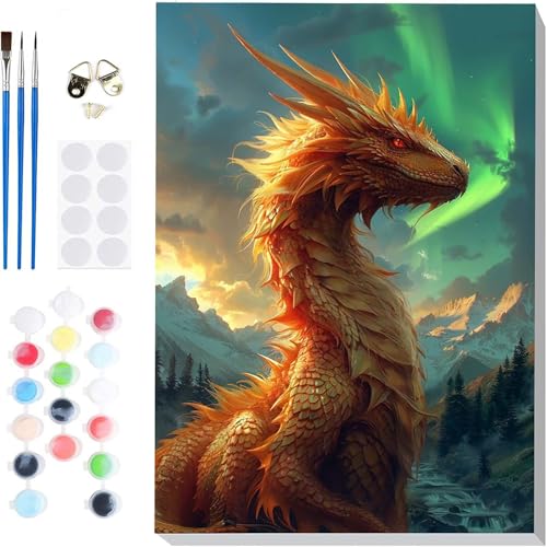 Malen Nach Zahlen Erwachsene Drachen Malen Nach Zahlen Aurora Paint by Numbers DIY Ölgemälde Set mit 3 Pinseln und Acrylfarbe Basteln Erwachsene für Zimmer Wanddeko, Geschenke 70x95cm -hcj2504F2 Malen Nach Zahlen Erwachsene Drachen Malen Nach Zahlen Aurora Paint by Numbers DIY Ölgemälde Set mit 3 Pinseln und Acrylfarbe Basteln Erwachsene für Zimmer Wanddeko, Geschenke 70x95cm -hcj2504F2 von HCJUTFOU