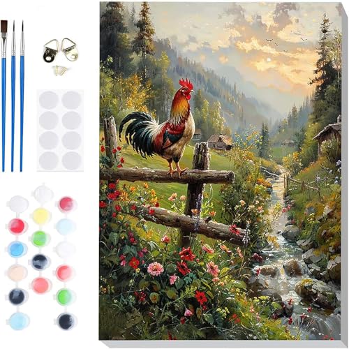 Malen Nach Zahlen Erwachsene Hahn Malen Nach Zahlen Wiese Paint by Numbers DIY Ölgemälde Set mit 3 Pinseln und Acrylfarbe Basteln Erwachsene für Zimmer Wanddeko, Geschenke 40 x 50cm -hcj25049211OH74 Malen Nach Zahlen Erwachsene Hahn Malen Nach Zahlen Wiese Paint by Numbers DIY Ölgemälde Set mit 3 Pinseln und Acrylfarbe Basteln Erwachsene für Zimmer Wanddeko, Geschenke 40 x 50cm -hcj25049211OH74 von HCJUTFOU
