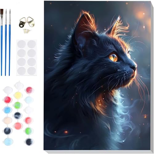 Malen Nach Zahlen Erwachsene Katze Malen Nach Zahlen Tier Paint by Numbers DIY Ölgemälde Set mit 3 Pinseln und Acrylfarbe Basteln Erwachsene für Zimmer Wanddeko, Geschenke 100 x 135 cm -hcj2504K8 Malen Nach Zahlen Erwachsene Katze Malen Nach Zahlen Tier Paint by Numbers DIY Ölgemälde Set mit 3 Pinseln und Acrylfarbe Basteln Erwachsene für Zimmer Wanddeko, Geschenke 100 x 135 cm -hcj2504K8 von HCJUTFOU