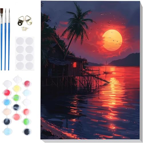 Malen Nach Zahlen Erwachsene Sonnenuntergang Malen Nach Zahlen Landschaft Paint by Numbers DIY Ölgemälde Set mit 3 Pinseln und Acrylfarbe Basteln Erwachsene für Zimmer Wanddeko 20x30cm -hcj2504Y0 Malen Nach Zahlen Erwachsene Sonnenuntergang Malen Nach Zahlen Landschaft Paint by Numbers DIY Ölgemälde Set mit 3 Pinseln und Acrylfarbe Basteln Erwachsene für Zimmer Wanddeko 20x30cm -hcj2504Y0 von HCJUTFOU