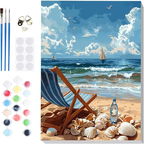 Malen Nach Zahlen Erwachsene Strand Malen Nach Zahlen Segelboot Paint by Numbers DIY Ölgemälde Set mit 3 Pinseln und Acrylfarbe Basteln Erwachsene für Zimmer Wanddeko, Geschenke 60 X 80 CM -hcj2504OC Malen Nach Zahlen Erwachsene Strand Malen Nach Zahlen Segelboot Paint by Numbers DIY Ölgemälde Set mit 3 Pinseln und Acrylfarbe Basteln Erwachsene für Zimmer Wanddeko, Geschenke 60 X 80 CM -hcj2504OC von HCJUTFOU