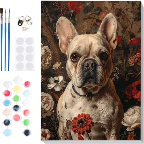 Malen Nach Zahlen Hund Paint by Numbers, Malen Nach Zahlen Erwachsene Blume Painting by Numbers DIY Set Erwachsene mit 3 Pinseln und Acrylfarbe für Deko Wohnzimmer, Geschenke 60x80cm -hcj2504B8 Malen Nach Zahlen Hund Paint by Numbers, Malen Nach Zahlen Erwachsene Blume Painting by Numbers DIY Set Erwachsene mit 3 Pinseln und Acrylfarbe für Deko Wohnzimmer, Geschenke 60x80cm -hcj2504B8 von HCJUTFOU