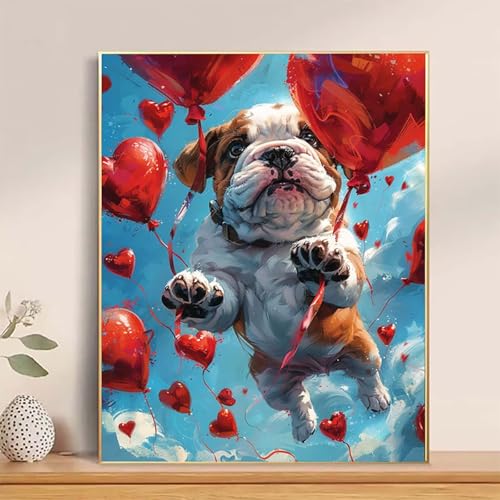 Malen Nach Zahlen Hund Paint by Numbers, Malen Nach Zahlen Erwachsene Liebe Painting by Numbers DIY Set Erwachsene mit 3 Pinseln und Acrylfarbe für Deko Wohnzimmer, Geschenke 30x40cm -hcj250409 Malen Nach Zahlen Hund Paint by Numbers, Malen Nach Zahlen Erwachsene Liebe Painting by Numbers DIY Set Erwachsene mit 3 Pinseln und Acrylfarbe für Deko Wohnzimmer, Geschenke 30x40cm -hcj250409 von HCJUTFOU
