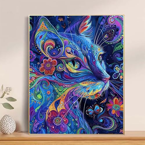 Malen Nach Zahlen Katze Paint by Numbers, Malen Nach Zahlen Erwachsene Blume Painting by Numbers DIY Set Erwachsene mit 3 Pinseln und Acrylfarbe für Deko Wohnzimmer, Geschenke 70 x 95 cm -hcj2504CI Malen Nach Zahlen Katze Paint by Numbers, Malen Nach Zahlen Erwachsene Blume Painting by Numbers DIY Set Erwachsene mit 3 Pinseln und Acrylfarbe für Deko Wohnzimmer, Geschenke 70 x 95 cm -hcj2504CI von HCJUTFOU