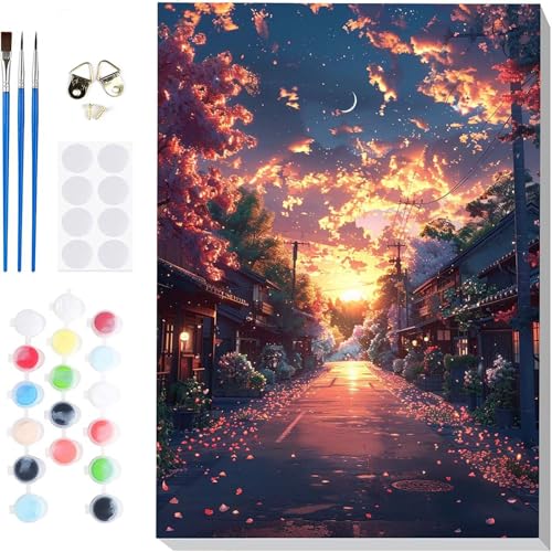 Malen Nach Zahlen Landschaft Paint by Numbers, Malen Nach Zahlen Erwachsene Japan Painting by Numbers DIY Set Erwachsene mit 3 Pinseln und Acrylfarbe für Deko Wohnzimmer 40 x 60cm -hcj2504YIPNJEYP Malen Nach Zahlen Landschaft Paint by Numbers, Malen Nach Zahlen Erwachsene Japan Painting by Numbers DIY Set Erwachsene mit 3 Pinseln und Acrylfarbe für Deko Wohnzimmer 40 x 60cm -hcj2504YIPNJEYP von HCJUTFOU