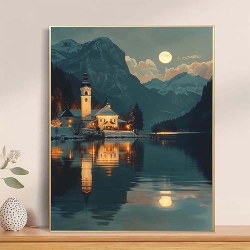 Malen Nach Zahlen Mond Paint by Numbers, Malen Nach Zahlen Erwachsene Berg Painting by Numbers DIY Set Erwachsene mit 3 Pinseln und Acrylfarbe für Deko Wohnzimmer, Geschenke 100 x 135cm -hcj250415 Malen Nach Zahlen Mond Paint by Numbers, Malen Nach Zahlen Erwachsene Berg Painting by Numbers DIY Set Erwachsene mit 3 Pinseln und Acrylfarbe für Deko Wohnzimmer, Geschenke 100 x 135cm -hcj250415 von HCJUTFOU
