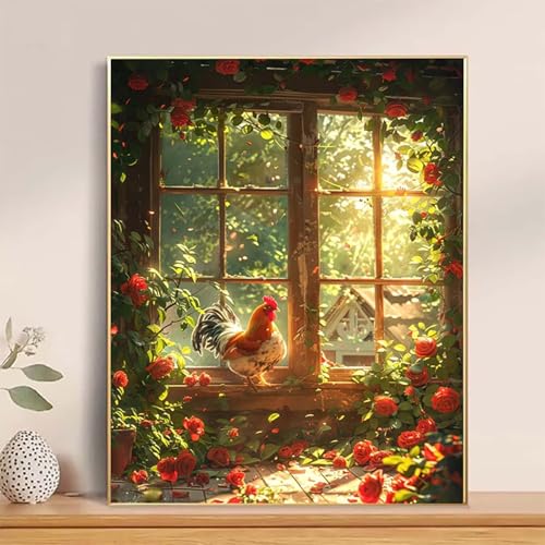 Malen Nach Zahlen Rose Paint by Numbers, Malen Nach Zahlen Erwachsene Hahn Painting by Numbers DIY Set Erwachsene mit 3 Pinseln und Acrylfarbe für Deko Wohnzimmer, Geschenke 100x135cm -hcj2504Q8 Malen Nach Zahlen Rose Paint by Numbers, Malen Nach Zahlen Erwachsene Hahn Painting by Numbers DIY Set Erwachsene mit 3 Pinseln und Acrylfarbe für Deko Wohnzimmer, Geschenke 100x135cm -hcj2504Q8 von HCJUTFOU