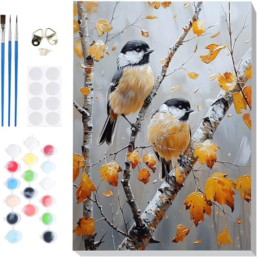 Malen Nach Zahlen Vogel Paint by Numbers, Malen Nach Zahlen Erwachsene Herbst Painting by Numbers DIY Set Erwachsene mit 3 Pinseln und Acrylfarbe für Deko Wohnzimmer, Geschenke 40 x 50 cm -hcj2504D2 Malen Nach Zahlen Vogel Paint by Numbers, Malen Nach Zahlen Erwachsene Herbst Painting by Numbers DIY Set Erwachsene mit 3 Pinseln und Acrylfarbe für Deko Wohnzimmer, Geschenke 40 x 50 cm -hcj2504D2 von HCJUTFOU