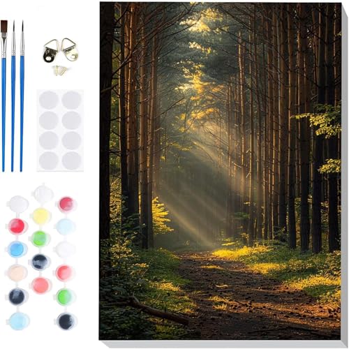 Malen Nach Zahlen Wald Paint by Numbers, Malen Nach Zahlen Erwachsene Landschaft Painting by Numbers DIY Set Erwachsene mit 3 Pinseln und Acrylfarbe für Deko Wohnzimmer, Geschenke 60x80cm -hcj2504V7 Malen Nach Zahlen Wald Paint by Numbers, Malen Nach Zahlen Erwachsene Landschaft Painting by Numbers DIY Set Erwachsene mit 3 Pinseln und Acrylfarbe für Deko Wohnzimmer, Geschenke 60x80cm -hcj2504V7 von HCJUTFOU