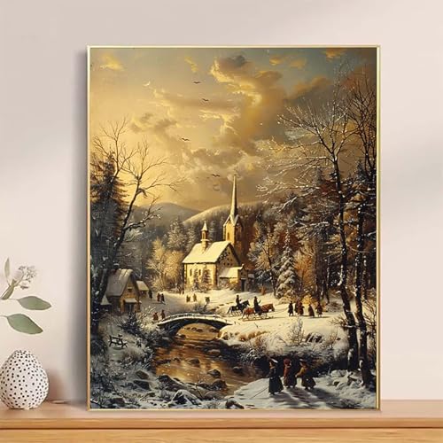 Malen Nach Zahlen Winter Paint by Numbers, Malen Nach Zahlen Erwachsene Landschaft Painting by Numbers DIY Set Erwachsene mit 3 Pinseln und Acrylfarbe für Deko Wohnzimmer 100 x 135cm -hcj2504NT Malen Nach Zahlen Winter Paint by Numbers, Malen Nach Zahlen Erwachsene Landschaft Painting by Numbers DIY Set Erwachsene mit 3 Pinseln und Acrylfarbe für Deko Wohnzimmer 100 x 135cm -hcj2504NT von HCJUTFOU