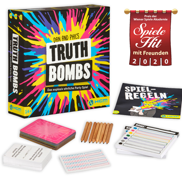 Truth Bombs, das explosiv ehrliche Party Spiel von HCM Kinzel GmbH