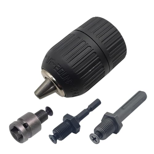 HCNCKPMPTG(売店) 2–13 mm präziser schlüsselloser Bohrfutterkonverter 1/2 Zoll – 20 UNF-Gewinde Schnellwechseladapter SDS-Plus-Schaft 1/4 Zoll Sechskant Futter(4pcs Set) von HCNCKPMPTG(売店)