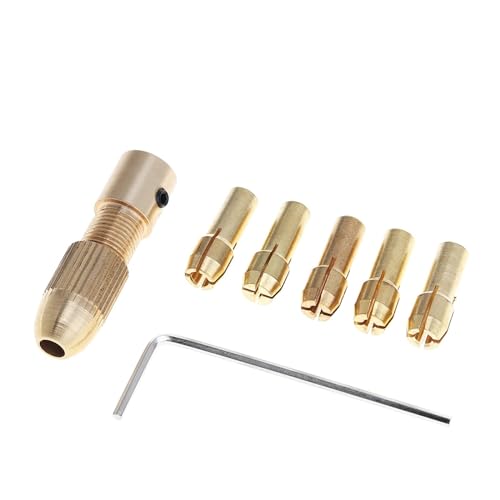 HCNCKPMPTG(売店) 7 Stück 2,0 mm/4,05 mm/5,05 mm selbstspannende Mini-Bohrfutter unterstützen 0,5–3,0 mm Bohrer for ABS-Brett/Lichterbrett-Stanze Futter(5.05mm) von HCNCKPMPTG(売店)