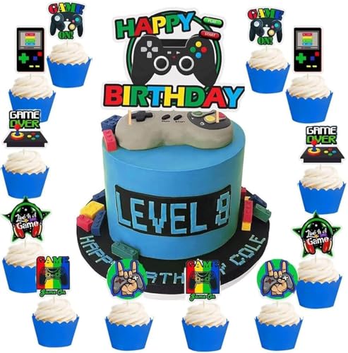 HCRXVV playstation Tortendeko Junge Geburtstag Gaming Controller deko kuchen Videospiel Cupcake Toppers Gamer Torte Deko Muffin Kuchen Deko für Jungs Spielthemen Kindergeburtstag Party HCRXVV playstation Tortendeko Junge Geburtstag Gaming Controller deko kuchen Videospiel Cupcake Toppers Gamer Torte Deko Muffin Kuchen Deko für Jungs Spielthemen Kindergeburtstag Party von HCRXVV