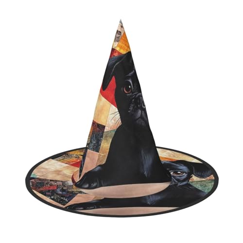 Ein Gemälde eines niedlichen Hundes Halloween Hexenhüte Hexen Stirnbänder Zauberer Hut Kostüm Zubehör Cosplay für Party Maskerade Faltbar 1 Ein Gemälde eines niedlichen Hundes Halloween Hexenhüte Hexen Stirnbänder Zauberer Hut Kostüm Zubehör Cosplay für Party Maskerade Faltbar 1 von HCVXBSA