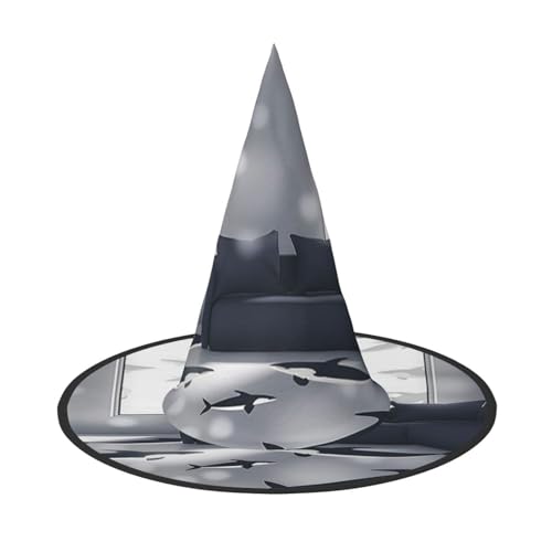 Fisch schwebt im Schlafzimmer Halloween Hexenhüte Hexen Stirnbänder Zauberer Hut Kostüm Zubehör Cosplay für Party Maskerade Faltbar 1 Fisch schwebt im Schlafzimmer Halloween Hexenhüte Hexen Stirnbänder Zauberer Hut Kostüm Zubehör Cosplay für Party Maskerade Faltbar 1 von HCVXBSA