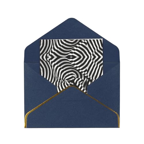 HCVXBSA Schwarz-weiß gestreifte Klappkarten mit Umschlägen, für alle Anlässe, Grußkarten, Premium-Schimmer-Notiz für Geburtstag, Weihnachten, Hochzeit, 10,2 x 15,2 cm, Blau HCVXBSA Schwarz-weiß gestreifte Klappkarten mit Umschlägen, für alle Anlässe, Grußkarten, Premium-Schimmer-Notiz für Geburtstag, Weihnachten, Hochzeit, 10,2 x 15,2 cm, Blau von HCVXBSA