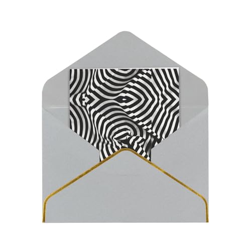 HCVXBSA Schwarz-weiß gestreifte Klappkarten mit Umschlägen, für alle Anlässe, Grußkarten, Premium-Schimmer-Notiz für Geburtstag, Weihnachten, Hochzeit, 10,2 x 15,2 cm, Hellgrau HCVXBSA Schwarz-weiß gestreifte Klappkarten mit Umschlägen, für alle Anlässe, Grußkarten, Premium-Schimmer-Notiz für Geburtstag, Weihnachten, Hochzeit, 10,2 x 15,2 cm, Hellgrau von HCVXBSA