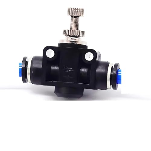 HCVYQMMJ 20/50/100 PCS SA Throttle Valve 4mm 6mm 8mm 10mm 12mm Air Flow Control Valve Pipe Hose Pneumatic Manual Valve Push In Connector(SA-6,50 PCS) von HCVYQMMJ