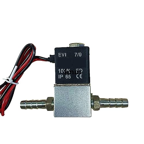HCVYQMMJ Kompressorventil, 1/4 Zoll, normalerweise geschlossen, pneumatisch, Aluminium, 12 V, 24 V, 110 V, 220 V, Spannung for Luft, Wasser, Öl, 8 mm Rohr(DC 24V 6mm) von HCVYQMMJ