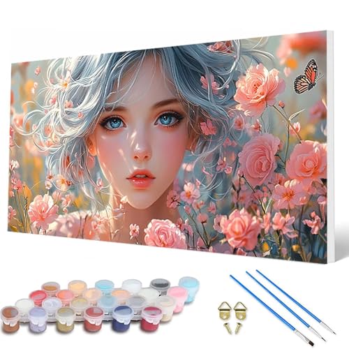 Anime Malen Nach Zahlen Erwachsene, Malen Nach Zahlen Blumenn Paint by Numbers Adult Muster Basteln Erwachsene Anfänger für Zimmer Deko Wohnzimmer, Wanddeko, Geschenke für Frauen 50X100CM -hcw25071N Anime Malen Nach Zahlen Erwachsene, Malen Nach Zahlen Blumenn Paint by Numbers Adult Muster Basteln Erwachsene Anfänger für Zimmer Deko Wohnzimmer, Wanddeko, Geschenke für Frauen 50X100CM -hcw25071N von HCWBDWOU