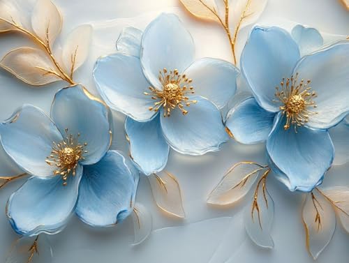 Blume Diamond Painting Erwachsene, 5D Diamond Painting Anlage Bilder, DIY Runder Vollbohrer Diamanten Malerei Kits Erwachsene Mosaikherstellung Bastelset für Wanddeko, Geschenke, (30x40cm), Model 94 von HCWBDWOU