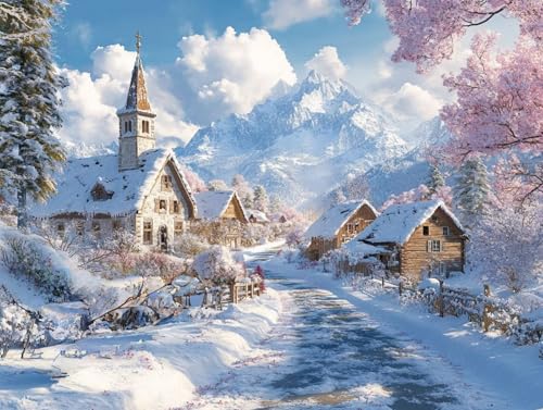 Diamond Painting Erwachsene, 5D Landschaft Diamant Painting Bilder Winter 30x40cm, DIY Runde Diamant Bilder Kristall Kreuzstich Basteln Erwachsene Kits für Zimmer Deko Wohnzimmer, Geschenke, Model 80 Diamond Painting Erwachsene, 5D Landschaft Diamant Painting Bilder Winter 30x40cm, DIY Runde Diamant Bilder Kristall Kreuzstich Basteln Erwachsene Kits für Zimmer Deko Wohnzimmer, Geschenke, Model 80 von HCWBDWOU