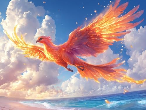 Diamond Painting Erwachsene, 5D PhöNix Diamant Painting Bilder Tier 35x50cm, DIY Runde Diamant Bilder Kristall Kreuzstich Basteln Erwachsene Kits für Zimmer Deko Wohnzimmer, Geschenke für Frauen, 95 Diamond Painting Erwachsene, 5D PhöNix Diamant Painting Bilder Tier 35x50cm, DIY Runde Diamant Bilder Kristall Kreuzstich Basteln Erwachsene Kits für Zimmer Deko Wohnzimmer, Geschenke für Frauen, 95 von HCWBDWOU