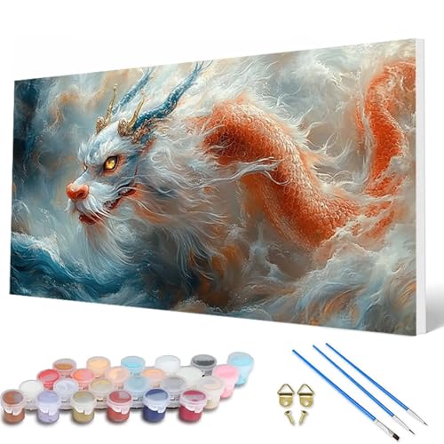 Drachen Malen Nach Zahlen Erwachsene, Malen Nach Zahlen Tiere Paint by Numbers Adult Muster Basteln Erwachsene Anfänger für Deko Wohnzimmer, Wanddeko, Geschenke für Frauen 50 x 100 cm -hcw2507R2 Drachen Malen Nach Zahlen Erwachsene, Malen Nach Zahlen Tiere Paint by Numbers Adult Muster Basteln Erwachsene Anfänger für Deko Wohnzimmer, Wanddeko, Geschenke für Frauen 50 x 100 cm -hcw2507R2 von HCWBDWOU