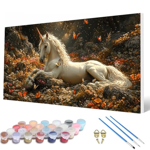 Einhorn Malen Nach Zahlen Erwachsene, Malen Nach Zahlen Schmetterling Paint by Numbers Adult Muster Basteln Erwachsene Anfänger für Deko Wohnzimmer, Geschenke für Frauen 50 x 100 cm -hcw2507P5NE4P Einhorn Malen Nach Zahlen Erwachsene, Malen Nach Zahlen Schmetterling Paint by Numbers Adult Muster Basteln Erwachsene Anfänger für Deko Wohnzimmer, Geschenke für Frauen 50 x 100 cm -hcw2507P5NE4P von HCWBDWOU
