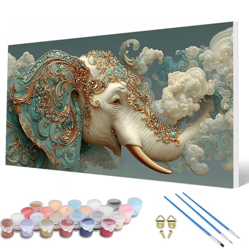 Elefant Malen Nach Zahlen Erwachsene, Malen Nach Zahlen Tiere Paint by Numbers Adult Muster Basteln Erwachsene Anfänger für Deko Wohnzimmer, Wanddeko, Geschenke für Frauen 70 x 140 cm -hcw2507W5 Elefant Malen Nach Zahlen Erwachsene, Malen Nach Zahlen Tiere Paint by Numbers Adult Muster Basteln Erwachsene Anfänger für Deko Wohnzimmer, Wanddeko, Geschenke für Frauen 70 x 140 cm -hcw2507W5 von HCWBDWOU