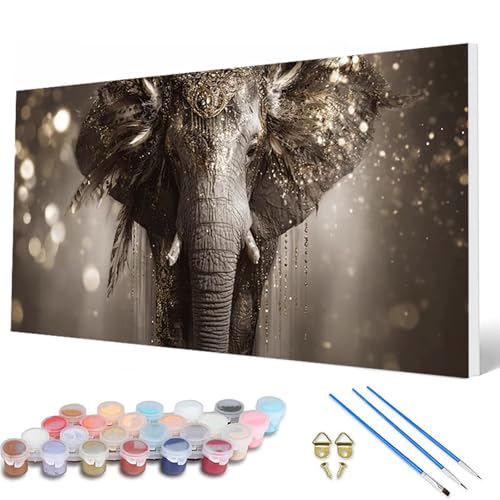 Elefant Malen Nach Zahlen Erwachsene, Malen Nach Zahlen Tiere Paint by Numbers Adult Muster Basteln Erwachsene Anfänger für Zimmer Deko Wohnzimmer, Wanddeko, Geschenke für Frauen 30X60CM -hcw2507QU Elefant Malen Nach Zahlen Erwachsene, Malen Nach Zahlen Tiere Paint by Numbers Adult Muster Basteln Erwachsene Anfänger für Zimmer Deko Wohnzimmer, Wanddeko, Geschenke für Frauen 30X60CM -hcw2507QU von HCWBDWOU