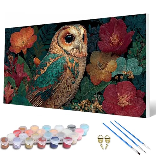 Eule Malen Nach Zahlen Erwachsene, Malen Nach Zahlen Blumenn Paint by Numbers Adult Muster Basteln Erwachsene Anfänger für Zimmer Deko Wohnzimmer, Wanddeko, Geschenke für Frauen 100X300 CM -hcw25070Y Eule Malen Nach Zahlen Erwachsene, Malen Nach Zahlen Blumenn Paint by Numbers Adult Muster Basteln Erwachsene Anfänger für Zimmer Deko Wohnzimmer, Wanddeko, Geschenke für Frauen 100X300 CM -hcw25070Y von HCWBDWOU
