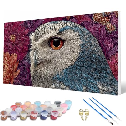 Eule Malen Nach Zahlen Erwachsene, Malen Nach Zahlen Blumenn Paint by Numbers Adult Muster Basteln Erwachsene Anfänger für Zimmer Deko Wohnzimmer, Wanddeko, Geschenke für Frauen 100X300CM -hcw2507WF Eule Malen Nach Zahlen Erwachsene, Malen Nach Zahlen Blumenn Paint by Numbers Adult Muster Basteln Erwachsene Anfänger für Zimmer Deko Wohnzimmer, Wanddeko, Geschenke für Frauen 100X300CM -hcw2507WF von HCWBDWOU