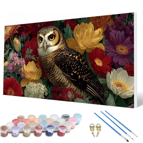 Eule Malen Nach Zahlen Erwachsene, Malen Nach Zahlen Tiere Paint by Numbers Adult Muster Basteln Erwachsene Anfänger für Zimmer Deko Wohnzimmer, Wanddeko, Geschenke für Frauen 100X300CM -hcw2507E9 Eule Malen Nach Zahlen Erwachsene, Malen Nach Zahlen Tiere Paint by Numbers Adult Muster Basteln Erwachsene Anfänger für Zimmer Deko Wohnzimmer, Wanddeko, Geschenke für Frauen 100X300CM -hcw2507E9 von HCWBDWOU