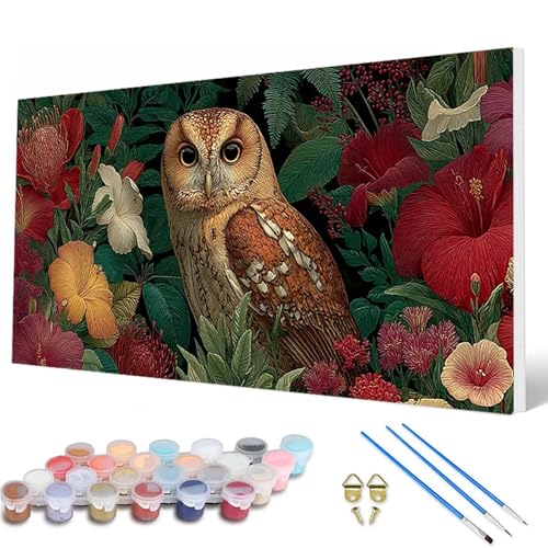 Eule Malen Nach Zahlen Erwachsene, Malen Nach Zahlen Tiere Paint by Numbers Adult Muster Basteln Erwachsene Anfänger für Zimmer Deko Wohnzimmer, Wanddeko, Geschenke für Frauen 70 x 140 cm -hcw25077V Eule Malen Nach Zahlen Erwachsene, Malen Nach Zahlen Tiere Paint by Numbers Adult Muster Basteln Erwachsene Anfänger für Zimmer Deko Wohnzimmer, Wanddeko, Geschenke für Frauen 70 x 140 cm -hcw25077V von HCWBDWOU
