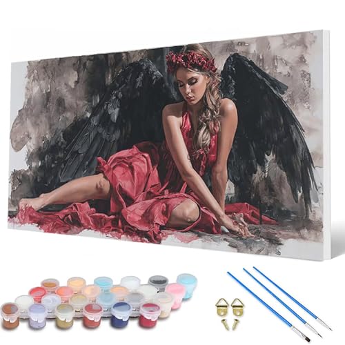 FlüGel Malen Nach Zahlen Erwachsene, Malen Nach Zahlen Frau Paint by Numbers Adult Muster Basteln Erwachsene Anfänger für Zimmer Deko Wohnzimmer, Wanddeko, Geschenke für Frauen 50X100CM -hcw2507ZF FlüGel Malen Nach Zahlen Erwachsene, Malen Nach Zahlen Frau Paint by Numbers Adult Muster Basteln Erwachsene Anfänger für Zimmer Deko Wohnzimmer, Wanddeko, Geschenke für Frauen 50X100CM -hcw2507ZF von HCWBDWOU